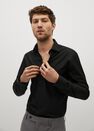 Mango - Black Slim fit Tailored cotton shirt Mango - Black Slim fit Tailored cotton shirt