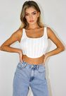 Missguided - White Lace Detail Corset Crop Top Missguided - White Lace Detail Corset Crop Top