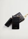 Mango - Black Mini croc-effect purse Mango - Black Mini croc-effect purse