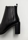 Mango - black Elastic panels leather ankle boots Mango - black Elastic panels leather ankle boots