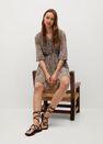 Mango - green Printed pleated dress Mango - green Printed pleated dress