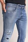 Salsa Jeans - Blue Clash skinny premium wash jeans with wear effect Salsa Jeans - Blue Clash skinny premium wash jeans with wear effect
