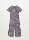 Mango - black Floral-print long jumpsuit Mango - black Floral-print long jumpsuit