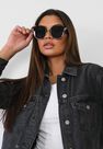 Missguided - Black Half Frame Sunglasses Missguided - Black Half Frame Sunglasses