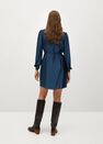 Mango - medium blue Pleated satin dress Mango - medium blue Pleated satin dress