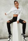Missguided - Black High Waist Extreme Ripped Skinny Jeans Missguided - Black High Waist Extreme Ripped Skinny Jeans