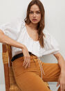 Mango - natural white Openwork organic cotton blouse Mango - natural white Openwork organic cotton blouse