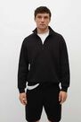 Mango - black Elastic waist cotton Bermuda shorts, Men Mango - black Elastic waist cotton Bermuda shorts, Men