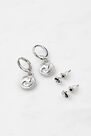 Urban Outfitters - Silver-Tone Yin and Yang Hoop And Stud 2-Pack, Women Urban Outfitters - Silver-Tone Yin and Yang Hoop And Stud 2-Pack, Women