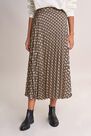 Salsa Jeans - Beige Medium pleated skirt with print Salsa Jeans - Beige Medium pleated skirt with print