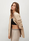 Mango - medium brown Pleated flowy trousers Mango - medium brown Pleated flowy trousers