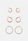 Missguided - Gold Gold Look Twist Hoop Earring 3 Pack Missguided - Gold Gold Look Twist Hoop Earring 3 Pack