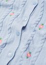 Mango - Lt-Pastel Blue Flowers Knit Cardigan, Women Mango - Lt-Pastel Blue Flowers Knit Cardigan, Women