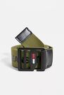 Urban Outfitters - Moss Tommy Jeans Logo Tape D-Ring Olive Belt Urban Outfitters - Moss Tommy Jeans Logo Tape D-Ring Olive Belt