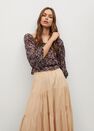 Mango - black Printed off-shoulder blouse Mango - black Printed off-shoulder blouse