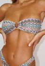 Missguided - Multi Brown Chevron Ring Front Bandeau Bikini Top Missguided - Multi Brown Chevron Ring Front Bandeau Bikini Top