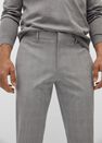Mango - medium grey Super slim fit checked Tailored trousers, Men Mango - medium grey Super slim fit checked Tailored trousers, Men