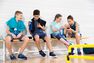 DOMYOS - 8-9Y S500 Boys' Gym Breathable Synthetic Shorts - Whale Grey DOMYOS - 8-9Y S500 Boys' Gym Breathable Synthetic Shorts - Whale Grey