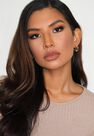 Missguided - Gold Gold Look Scroll Mini Hoop Earrings Missguided - Gold Gold Look Scroll Mini Hoop Earrings