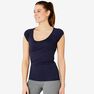 NYAMBA - XS Women's Slim T-Shirt 500 - Navy Blue NYAMBA - XS Women's Slim T-Shirt 500 - Navy Blue