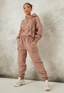 Missguided - Brown Mocha Co Ord Ruched Detail Toggle Hoodie Missguided - Brown Mocha Co Ord Ruched Detail Toggle Hoodie