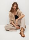 Mango - medium brown Pleated flowy trousers Mango - medium brown Pleated flowy trousers