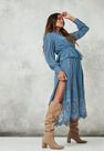 Missguided - Blue Lace Insert Midaxi Smock Dress Missguided - Blue Lace Insert Midaxi Smock Dress