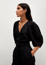 Mango - black Textured long jumpsuit Mango - black Textured long jumpsuit