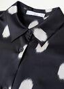 Mango - black Printed oversize shirt Mango - black Printed oversize shirt