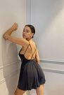 Urban Outfitters - Black UO Vanessa Cupro Playsuit Urban Outfitters - Black UO Vanessa Cupro Playsuit