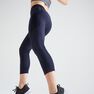 DOMYOS - W28 L31 120 Women's Fitness Cardio Training 7/8 Leggings, Grey DOMYOS - W28 L31 120 Women's Fitness Cardio Training 7/8 Leggings, Grey