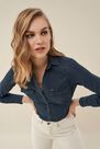 Salsa Jeans - Blue Body shirt with pockets Salsa Jeans - Blue Body shirt with pockets