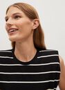 Mango - Light Beige Organic Cotton T-Shirt With Shoulder Pads Mango - Light Beige Organic Cotton T-Shirt With Shoulder Pads
