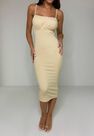 Missguided - Stone Ruched Bust Strappy Midaxi Dress Missguided - Stone Ruched Bust Strappy Midaxi Dress
