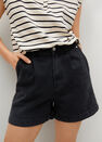 Mango - Open Grey Slouchy Pleated Shorts, Women Mango - Open Grey Slouchy Pleated Shorts, Women
