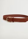 Mango - orange Detail leather belt, Women Mango - orange Detail leather belt, Women