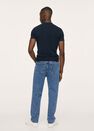 Mango - Navy Stretch Cotton T-Shirt, Men Mango - Navy Stretch Cotton T-Shirt, Men