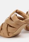 Missguided - Camel Padded Woven Cross Over Mules Missguided - Camel Padded Woven Cross Over Mules
