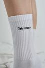Urban Outfitters - White Iets Frans'.. Logo Text Sport Socks Urban Outfitters - White Iets Frans'.. Logo Text Sport Socks