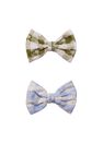 Mango - Medium Blue 2 Pack Bow Hairclip, Kids Girl Mango - Medium Blue 2 Pack Bow Hairclip, Kids Girl