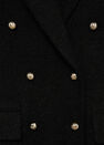 Mango - black Textured wrap coat Mango - black Textured wrap coat