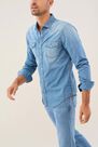 Salsa Jeans - Blue Slim fit denim shirt Salsa Jeans - Blue Slim fit denim shirt