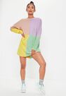 Missguided - Pink Oversized Colourblock Sweater Dress Missguided - Pink Oversized Colourblock Sweater Dress
