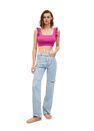 Mango - bright pink Ruffled strap top, Women Mango - bright pink Ruffled strap top, Women