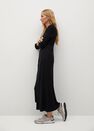 Mango - black Ribbed long cardigan Mango - black Ribbed long cardigan