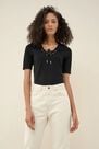Salsa Jeans - Black Body t-shirt with detail on collar Salsa Jeans - Black Body t-shirt with detail on collar