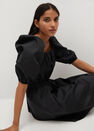 Mango - black Popelin puffed sleeves dress Mango - black Popelin puffed sleeves dress