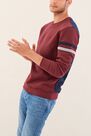 Salsa Jeans - Red Regular Fit Jumpper With Texture Salsa Jeans - Red Regular Fit Jumpper With Texture