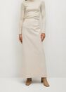Mango - light beige Flared long skirt Mango - light beige Flared long skirt