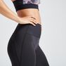 DOMYOS - W33 L31 / 500 Women's Fitness Cardio Training Leggings - Black DOMYOS - W33 L31 / 500 Women's Fitness Cardio Training Leggings - Black